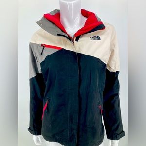 North Face Femmes Winter Jacket Size S/P Black Pink Gray Gently Used Zippered